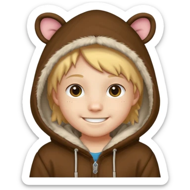 Animal Hoodie Kid sticker