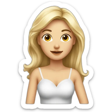 Femme voilée joue avec son mari sticker