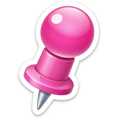 pink push pin  sticker