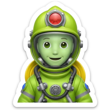 Alein firefighter green sticker