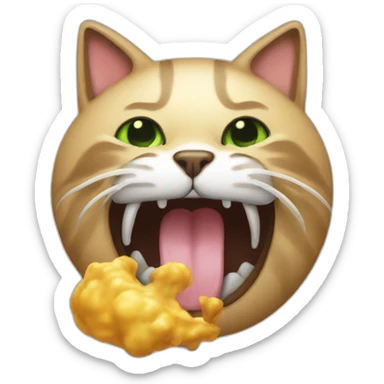 Vomit-cat sticker