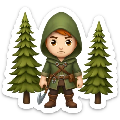 forest rogue character unimpressed stop look sticker
