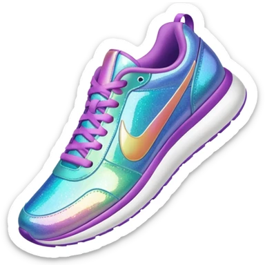 glitter running shoes sticker