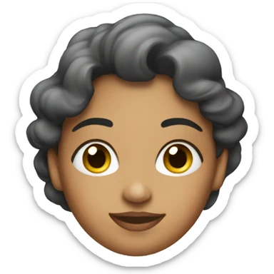 hispanic woman in clouds sticker