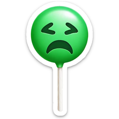 green lollipop with "X5" written on the stick sticker
