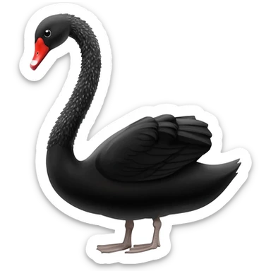 Black swan emoji sticker