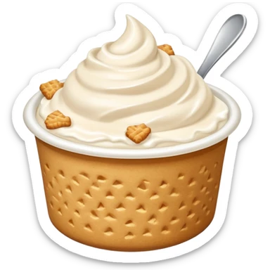 Yogurt with biscuit  sticker