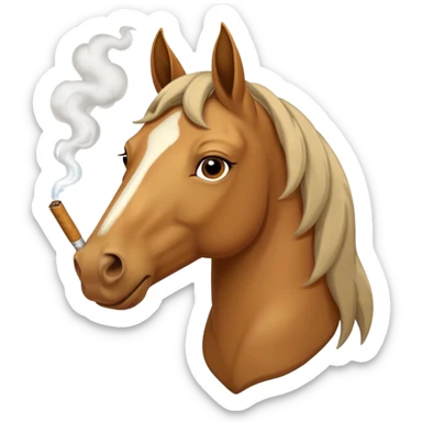Horse smoking a Joint sticker