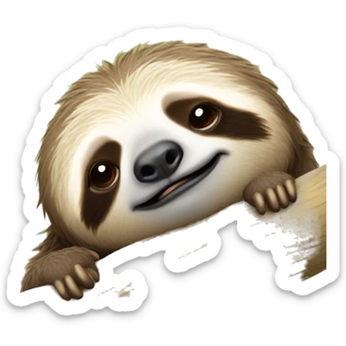 lazy sloth sticker