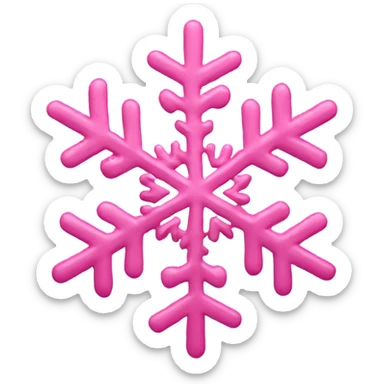 pink snowflake sticker