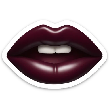 Burgundy lipstick  sticker