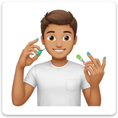 Zesty dude painting nails sticker
