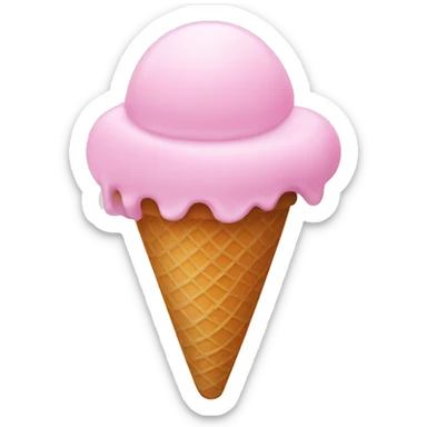 Ice cream pink sticker