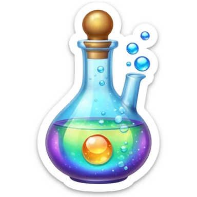 sparkling magic potion bottle sticker