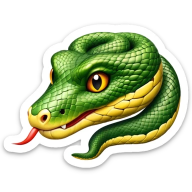 cute snake head sticker