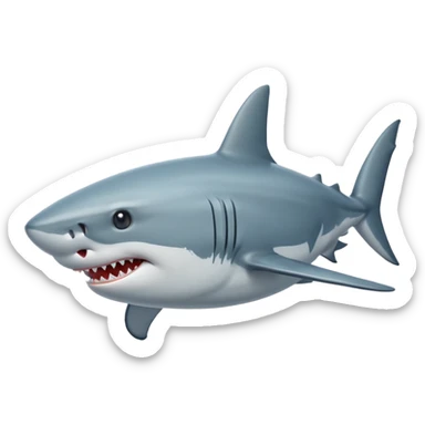 White shark svg sticker