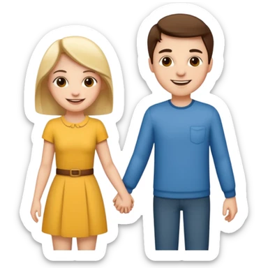 can they hold hands? sticker