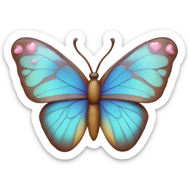 Butterfly with hearts sticker