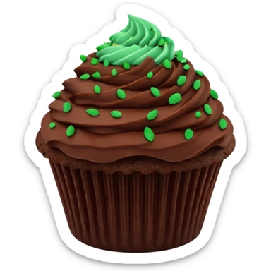 chocolate mint cupcate sticker