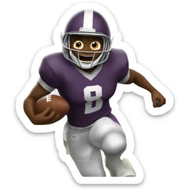 Dylan scoring a touchdown sticker