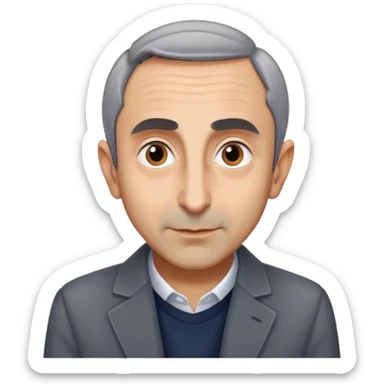 portrait of Eric Zemmour, neutral expression sticker