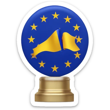 european-union-flag on trophee circle sticker