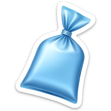 Blue lotion sachet sticker