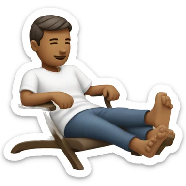 relaxing man sticker