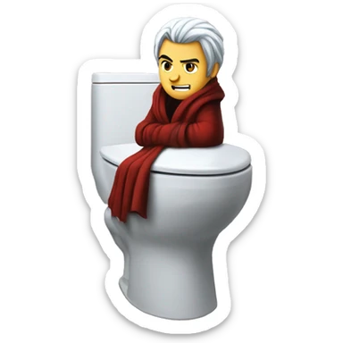 Dante sparda skibidi toilet  sticker