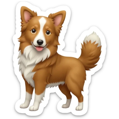 Tan Border Collie tail sticker