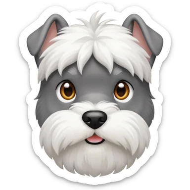 schnauzerwhite mini schnauzer sticker