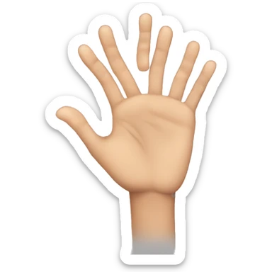 hand doing an L shape with meñique, anular and medio fingers down sticker