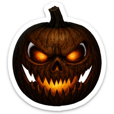 Halloween emoji, make it scary, remove background  sticker