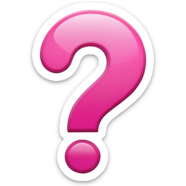 Pink question mark sticker