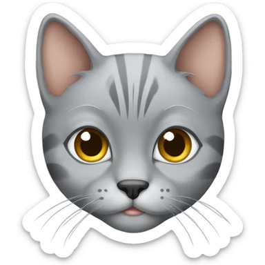 Gray scotches fold cat  sticker