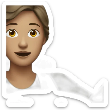 Woman driving in front of a video call sticker