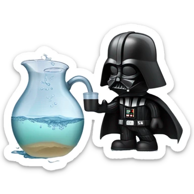 darth vader filling up a britta jug wit sea water sticker
