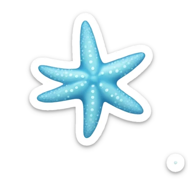 Starfish light blue sticker