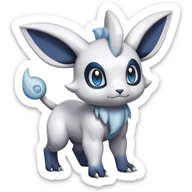 Mewostic-Absol-Minccino-Pokémon-Fakémon-hybrid-creature (full body) sticker