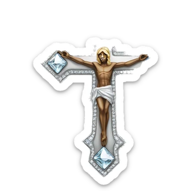 diamond crucifix sticker