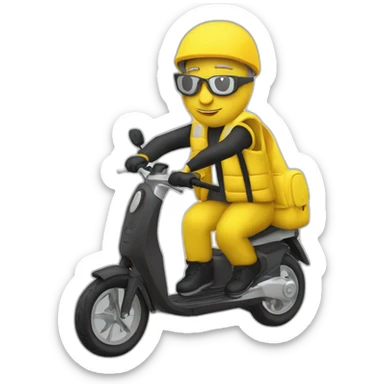 trotinette bald gilet jaune sticker