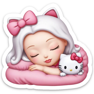 hello kitty sleep sticker
