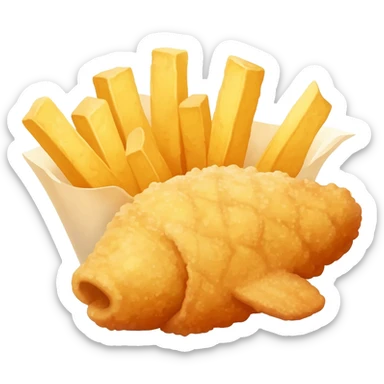 fish and chips sticker