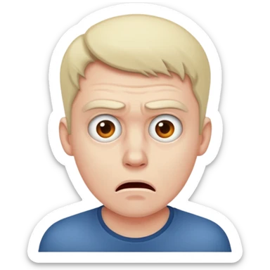 Man scared and disgusted  sticker