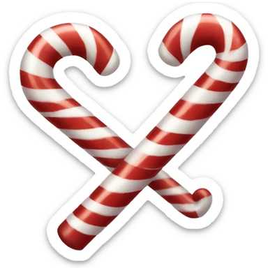 Candy cane sticker