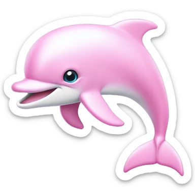 Pastel-pink-colors-dolphin sticker