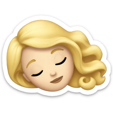 Coquette blond girl sleeping  sticker