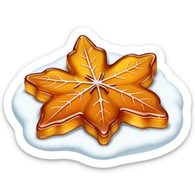 maple taffy on snow sticker