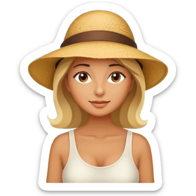 chica relajandose en un paisaje bonito sticker