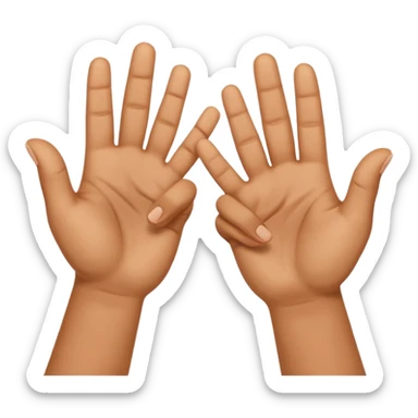 Put both hands together in a clapping gesture  sticker
